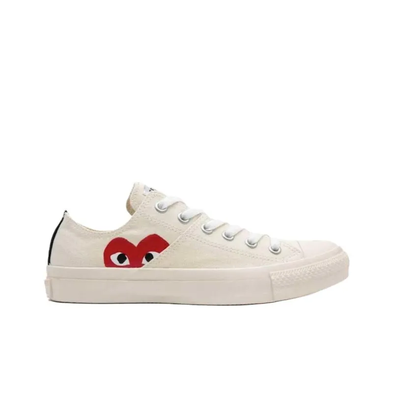 Converse X Comme Des Garcons Play Chuck 70 Low Half Logo 'White Red'-1