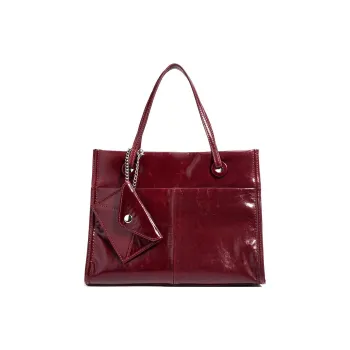 PAYOT Cow Leather Handbag Regular Women's Burgundy/Black