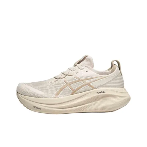 Asics Anti Slip Wear Resistant Low Top Casual Running Shoes Men's Brown Gray