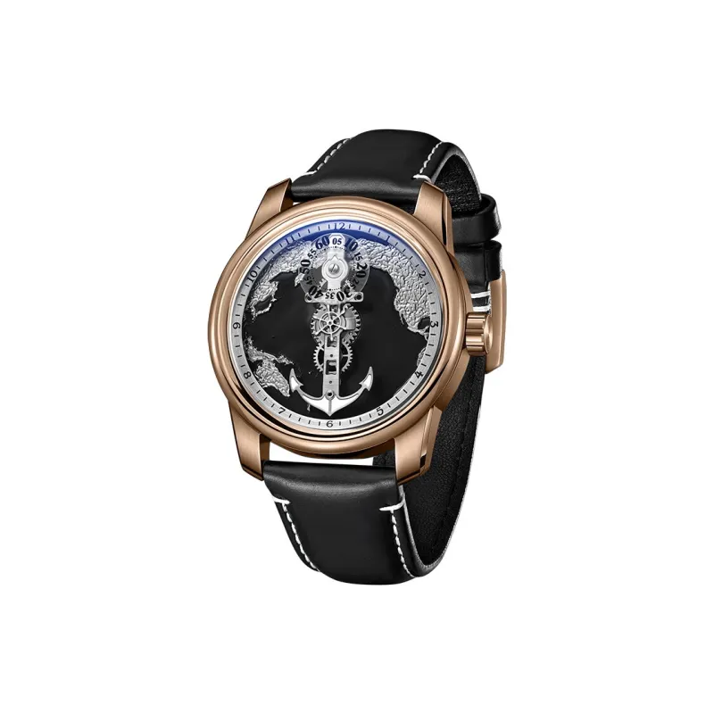 OBLVLO Automatic Mechanical Movement Watch Men's Watches Black Dial-7