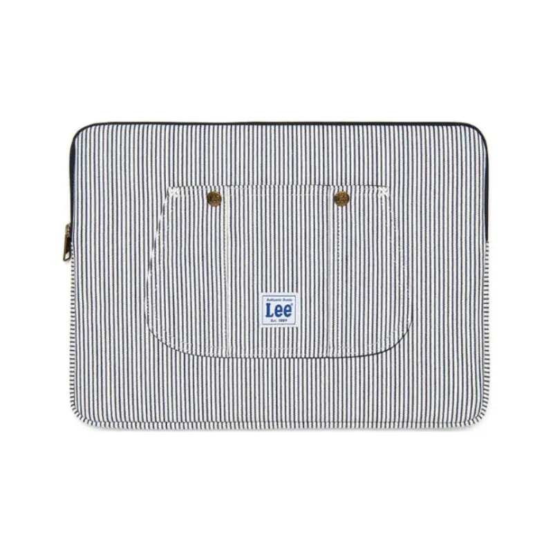 Lee Cotton Laptop Bag Unisex White & Black-0