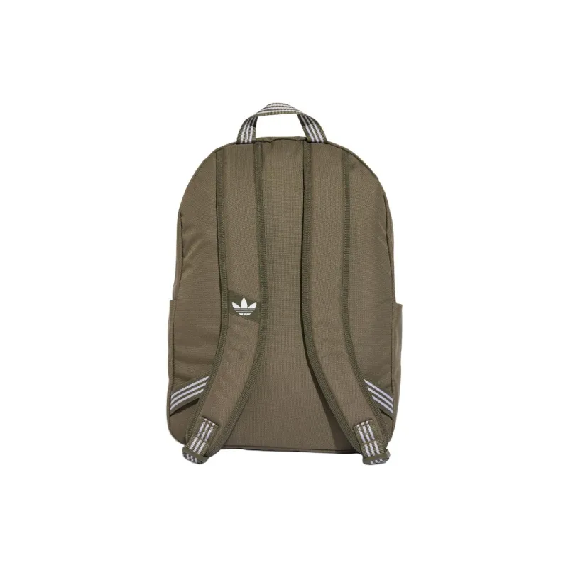 Adidas Originals Recycled Polyester Plain Weave Fabric Backpack Unisex Brown-1