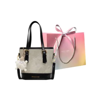 Yalu PU Handbag Shoulder Bag Crossbody Bag Regular Women's White & Black/White & Coffee/Blue/Coffee