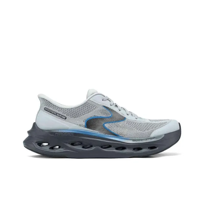 Skechers MEN'S GO Slip Resistant Breathable Low Top Running Shoes Men's Gray Black-1