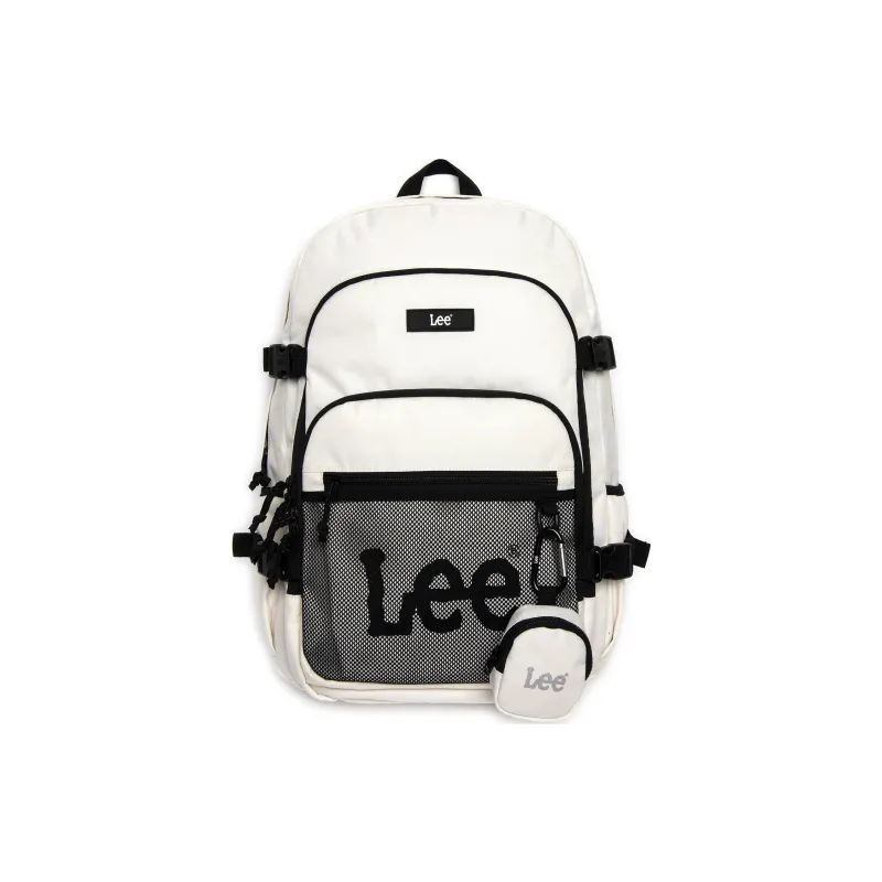 Lee Polyester Backpack Unisex Ivory-0