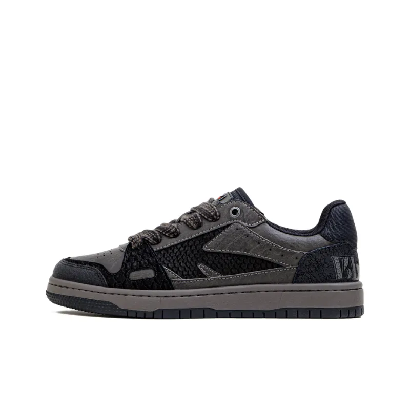 MADEN Anti-Slip And Wear-Resistant Lightweight Low-Top Skateboard Shoes Men's Mamba Black-0