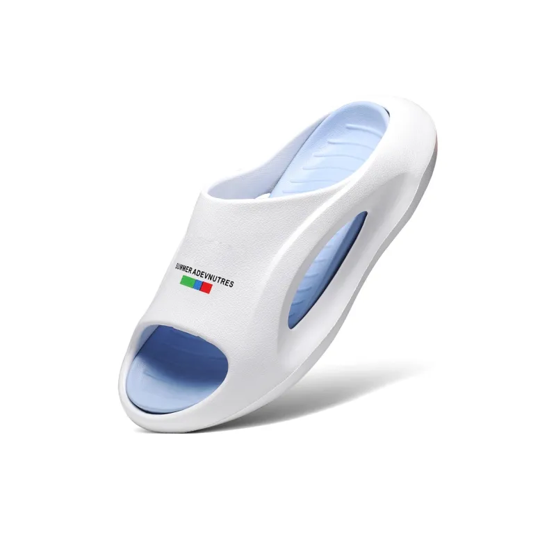 CARTELO Slide Slippers Unisex White Blue/White Green/Beige Brown-2