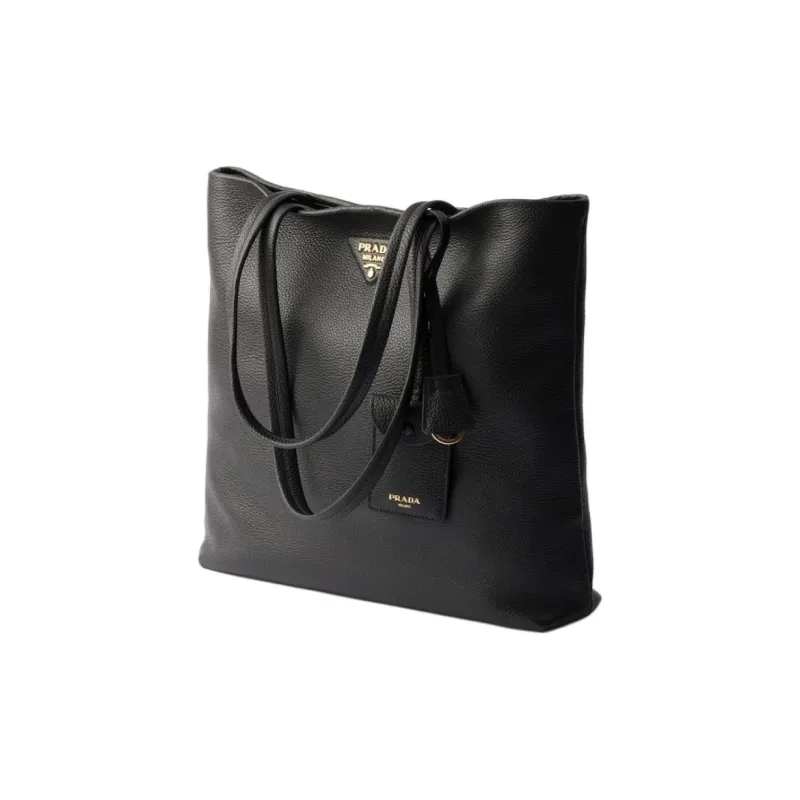 PRADA Calfskin Tote Bag, Shopping Bag, Handbag, Shoulder Bag Tubas Women's Black-1