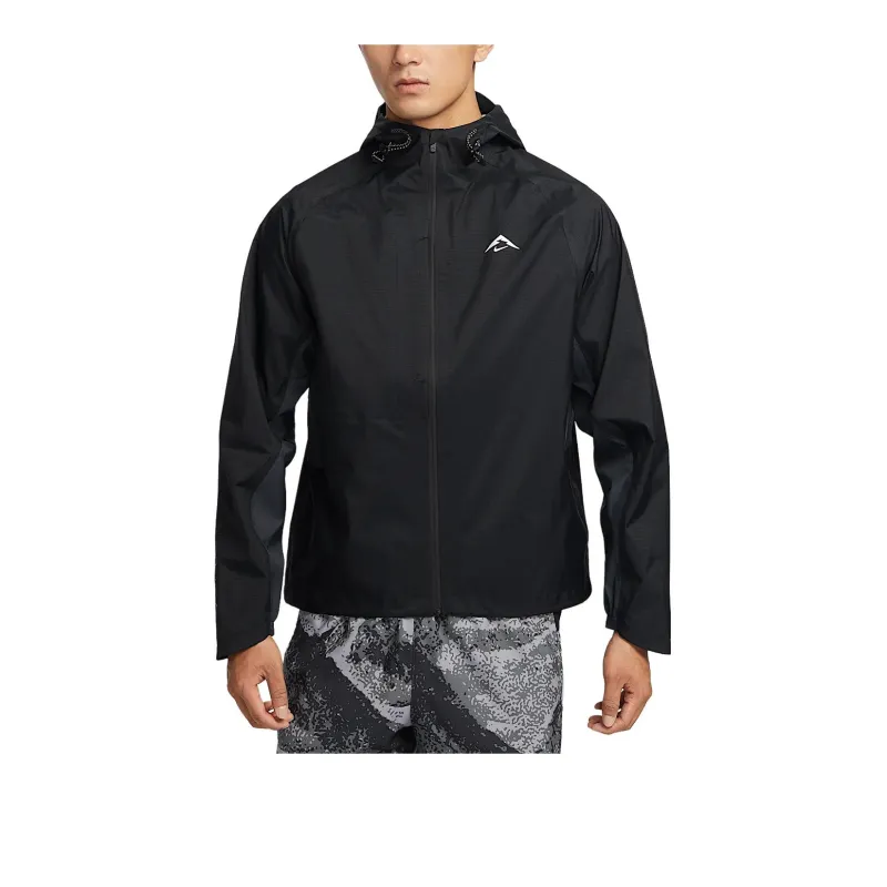 Nike Water Resistant Windproof Breathable Windbreaker Jacket Men's Black/Mountain Peak White-0