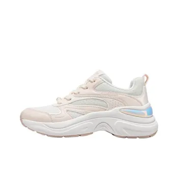Skechers Anti Slip And Wear Resistant Breathable Low Top Casual Shoes Women's White Pink