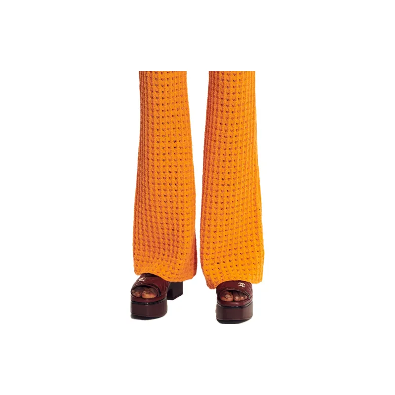 CHANEL Casual Pants Women's Orange-2