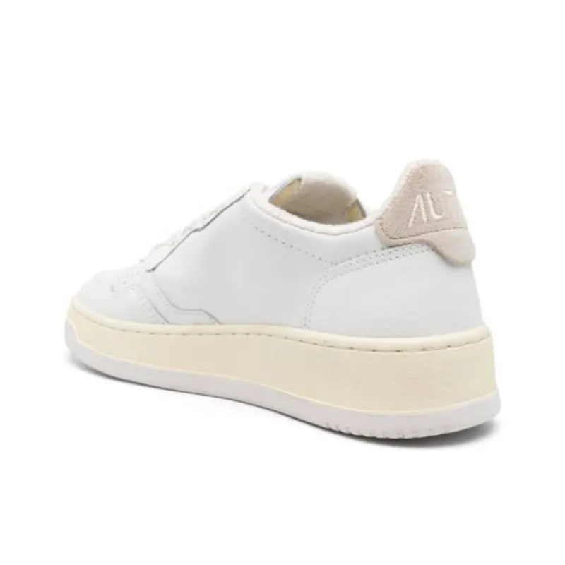 AUTRY Medalist Leather Low White Ivory Women's-2