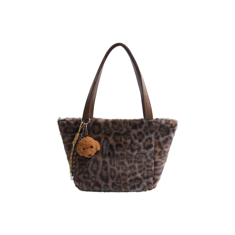 Yalu Plush Tote Bag, Shopping Bag, Shoulder Bag Regular Women's Multicolor-12
