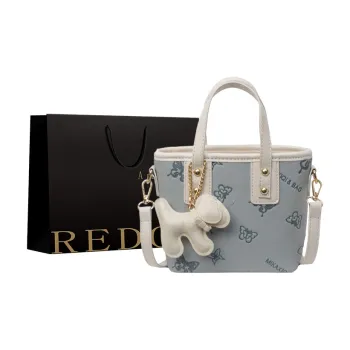 REDOO PU Shoulder Bag Regular Women's Blue/Pink/Ecru/Black