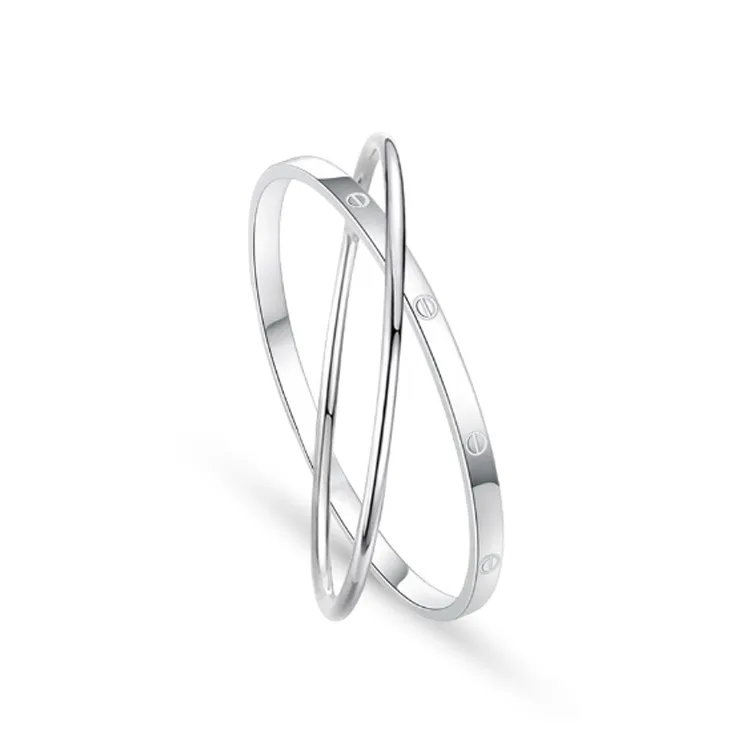 YINGNIXINDONG 999 Fine Silver Bangles Women's-0