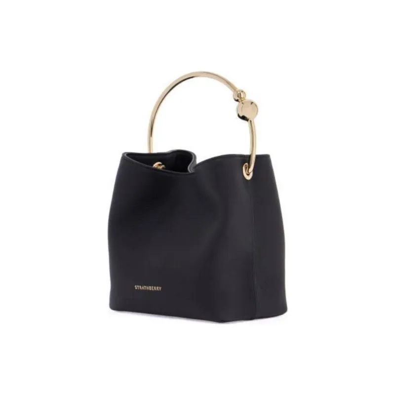 Strathberry Calfskin Shoulder Bag Crossbody Bag Handbag Women's Black-1