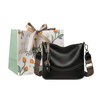 Yalu Top Grain Vegetable Tanned Cow Leather Shoulder Bag Women's Multicolor