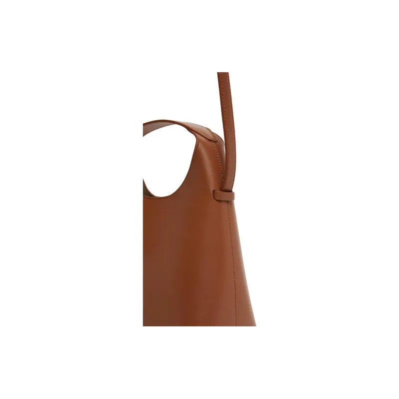 AESTHER EKME Grained Calfskin One Shoulder Handbags Women's Brown Rust-5