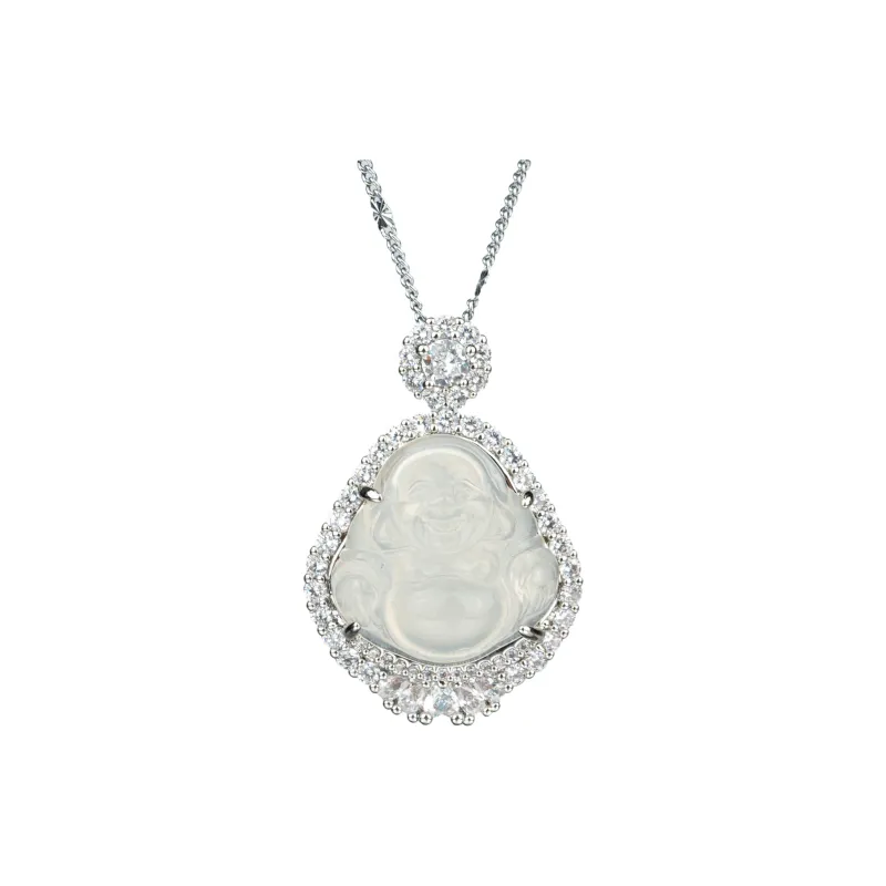 SHANGMANG Chalcedony Necklaces Unisex-0