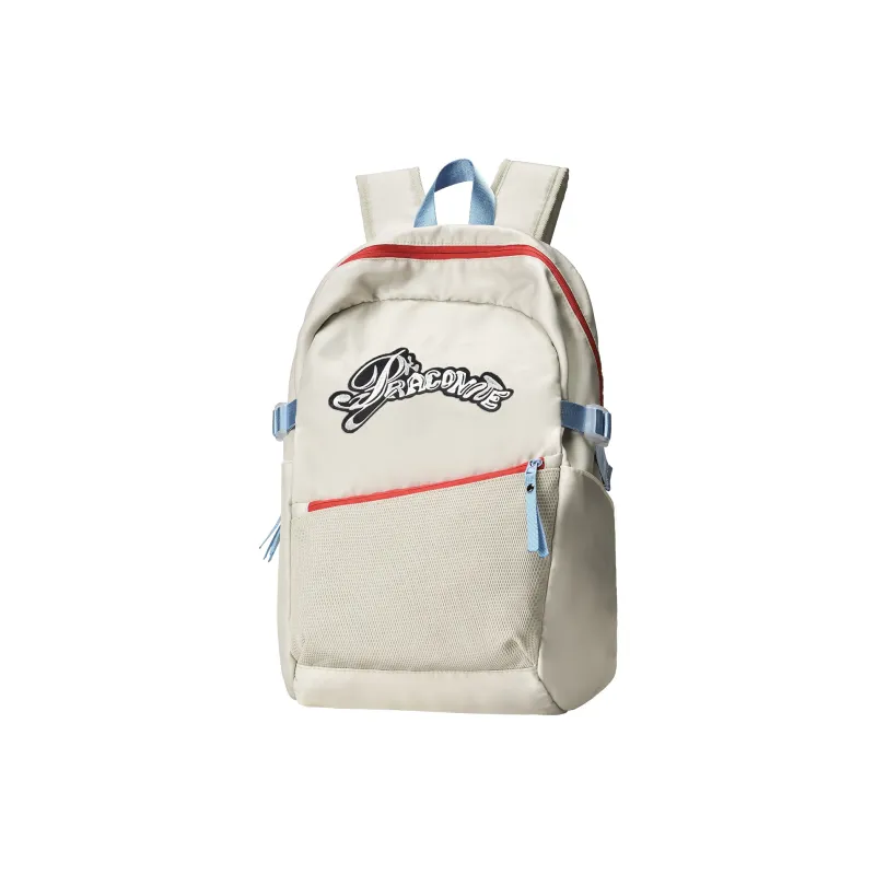 DRACONITE Polyester Student Backpack Regular Unisex Khaki-13