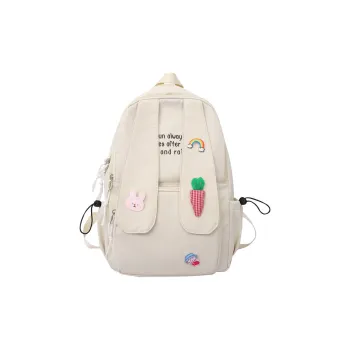 Yalu Nylon Backpack Women's Ecru/Black/Pink