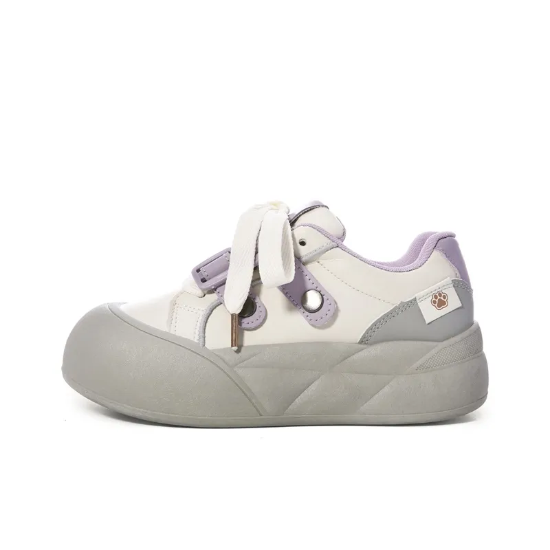 PIPI PURPLE Low Top Skateboard Shoes Women's-5