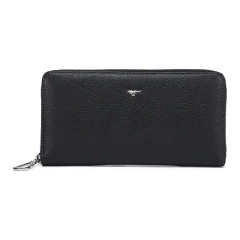 SEPTWOLVES Cow Leather Clutch Small Size Men's Black