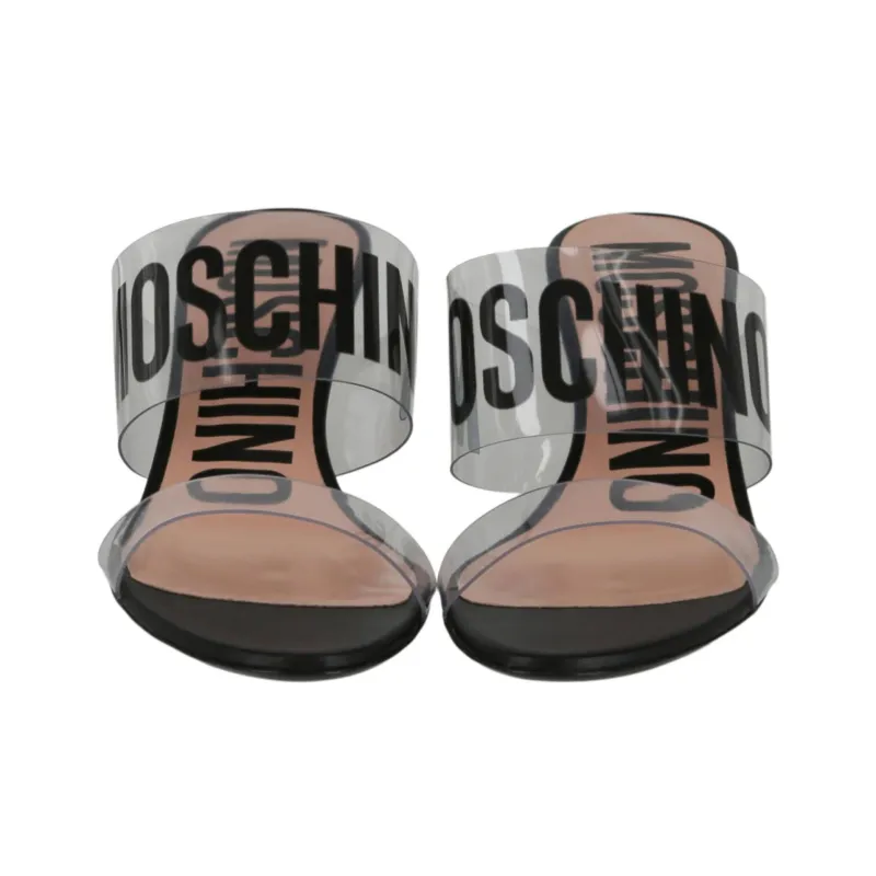 MOSCHINO Slide Slippers 5cm Women's Black-4