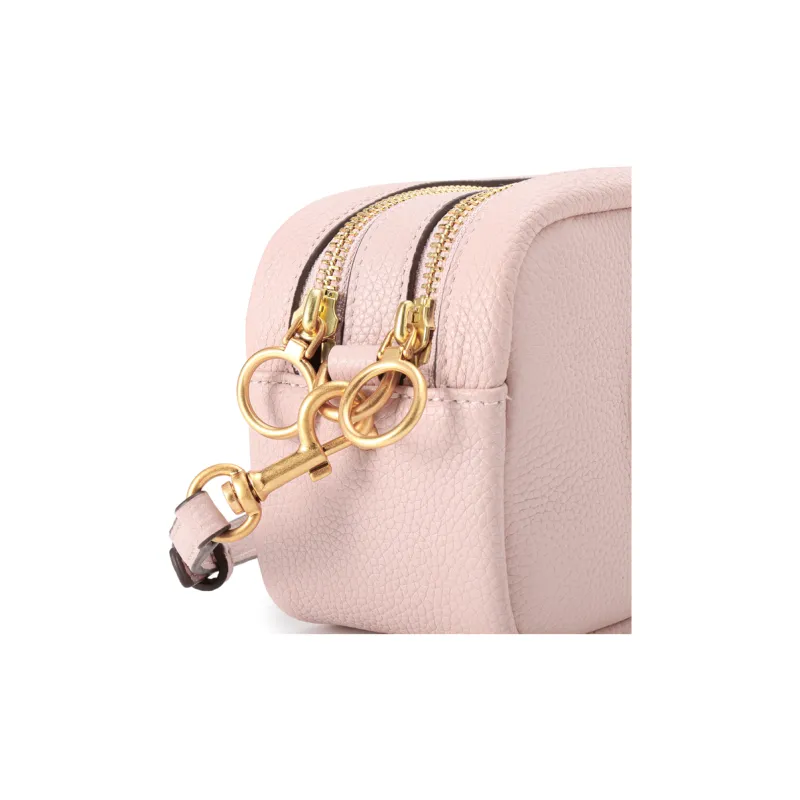 TORY BURCH Perry Cow Leather Camera Bag, Small Square Bag, Crossbody Bag Mini Women's Flesh Pink-4