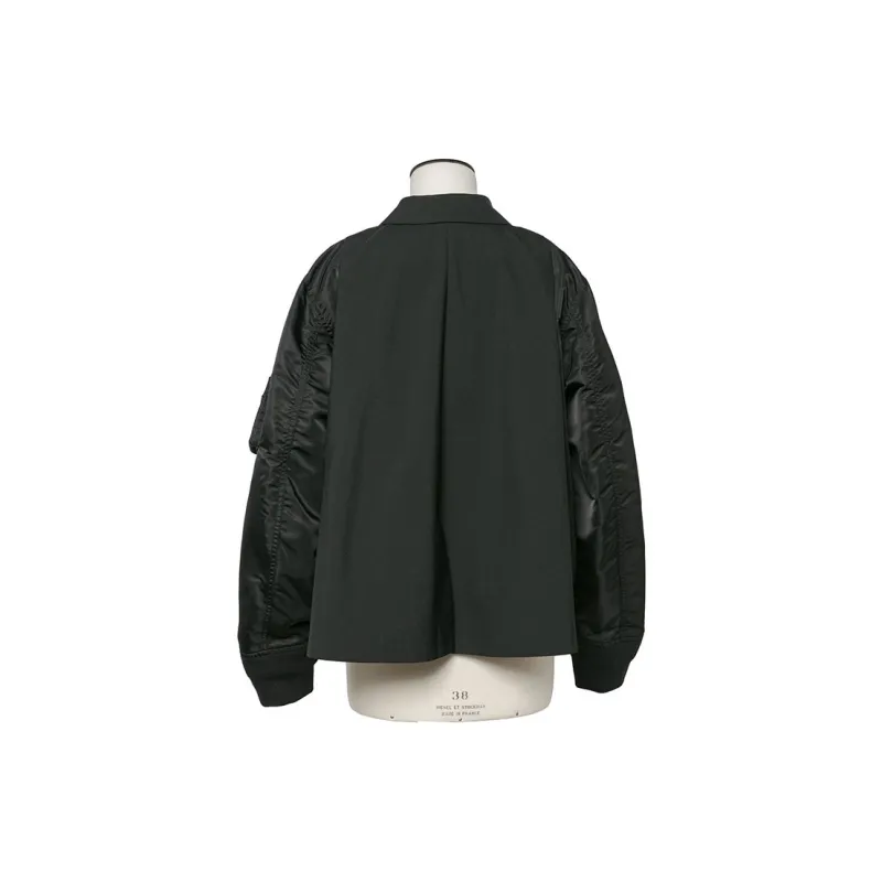 Sacai Suiting X Nylon Twill Jacket 'Black'-1