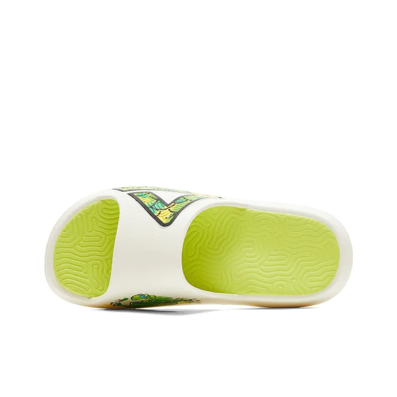 PEAK State Pole Classic Drag Slip Resistant Abrasion Resistant Slide Slippers Men's White Green-3