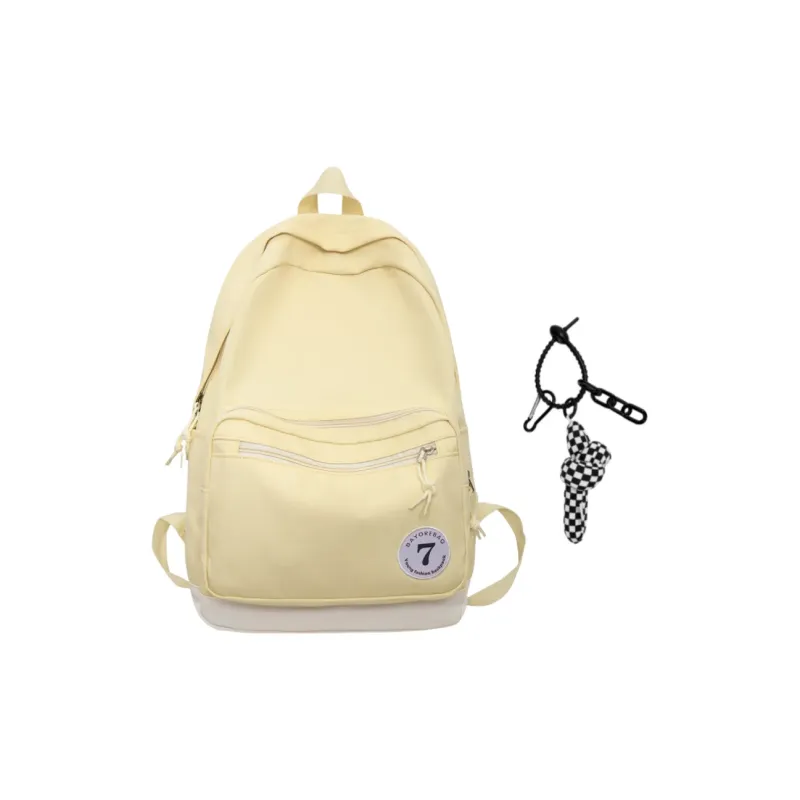 GEERDUN Nylon Backpack Regular Unisex Black/White/Red/Yellow-10
