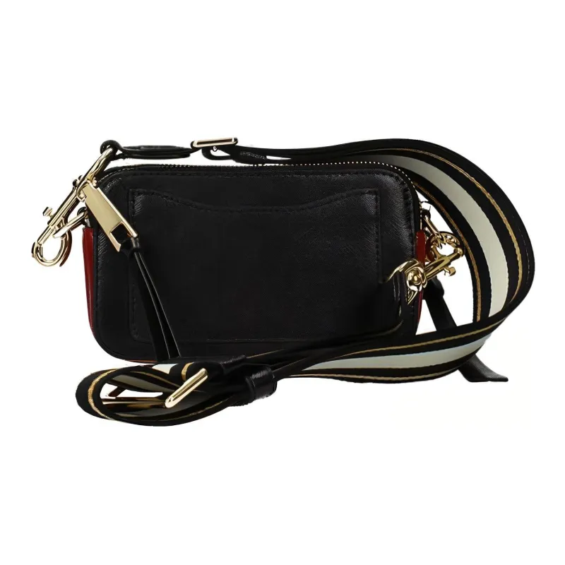 MARC JACOBS Snapshot Leather Camera Bag, Small Square Bag, Shoulder Bag, Crossbody Bag Women's Black-3
