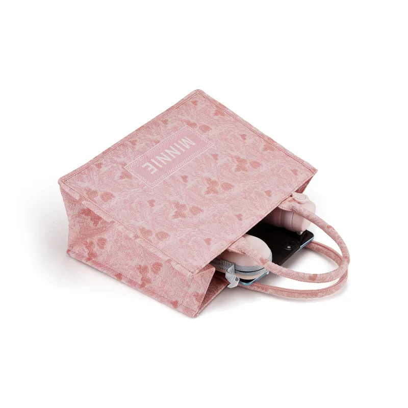 Disney Minnie Series Canvas Tote Handbag Women's Pink-4