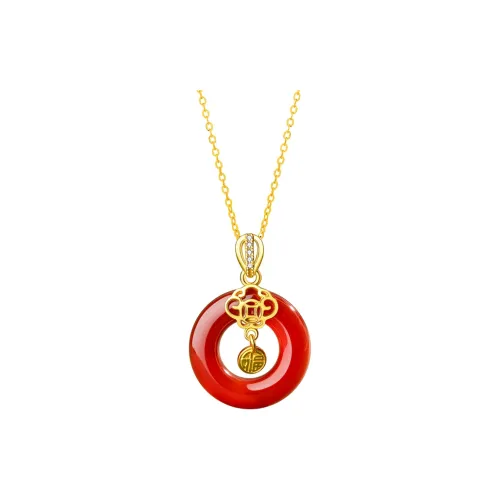 Children's Drawings Agate Jade Necklaces Women's