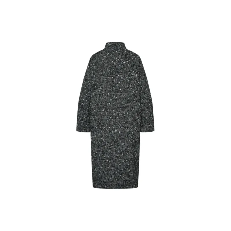 MOCO Coats Women's Black White Mixed Color-1