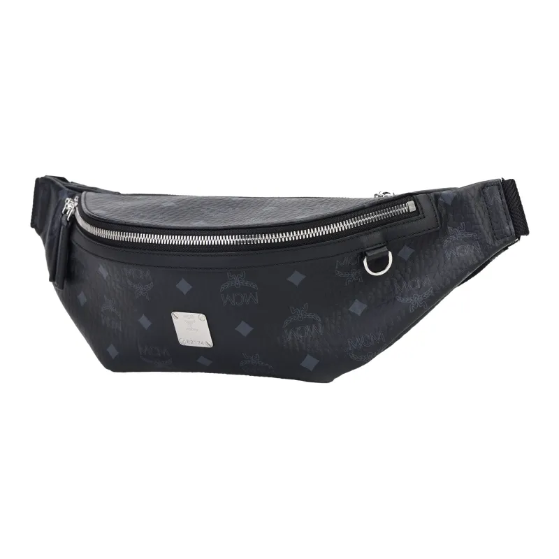 MCM Slim Fursten Belt Bag Medium Visetos Black-1