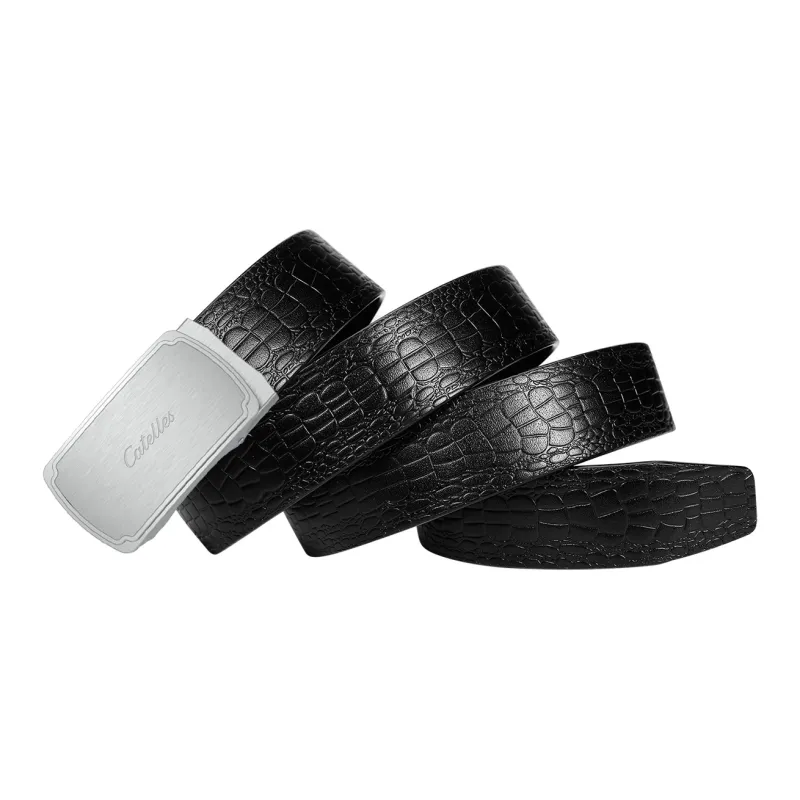 CATELLES Cow Leather Leather Belts Men's 3.8cm-2