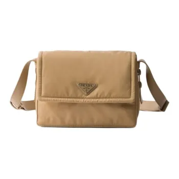 PRADA Re Nylon Recycled Polyamide Crossbody Bag Shoulder Bag Small Size Women's Camel Brown