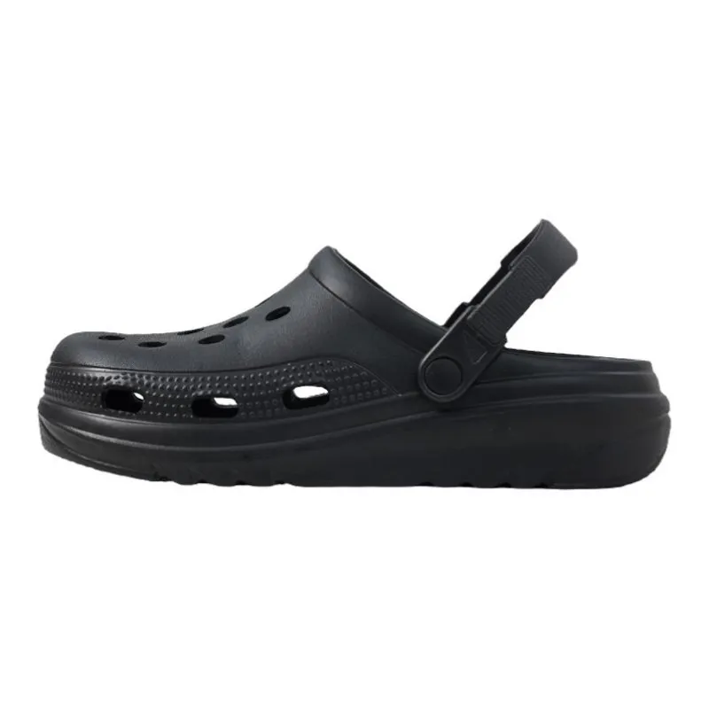 UTUNE Clogs Summer Platform Height Increasing Closed Toe Slip Resistant Home Slippers-6