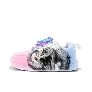 Cold cicadas yesterday Skateboard Shoes Unisex Low Top White