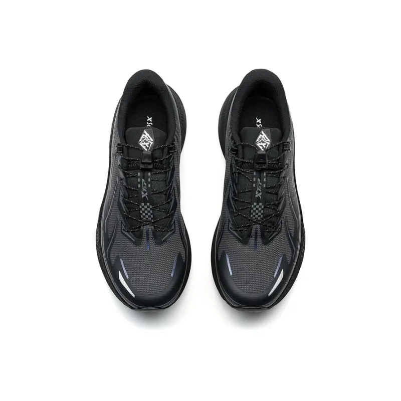XTEP Shock Absorbers With Slip Resistant And Abrasion Resistant Properties Low Top Outdoor Shoes Men's Black Gray-3
