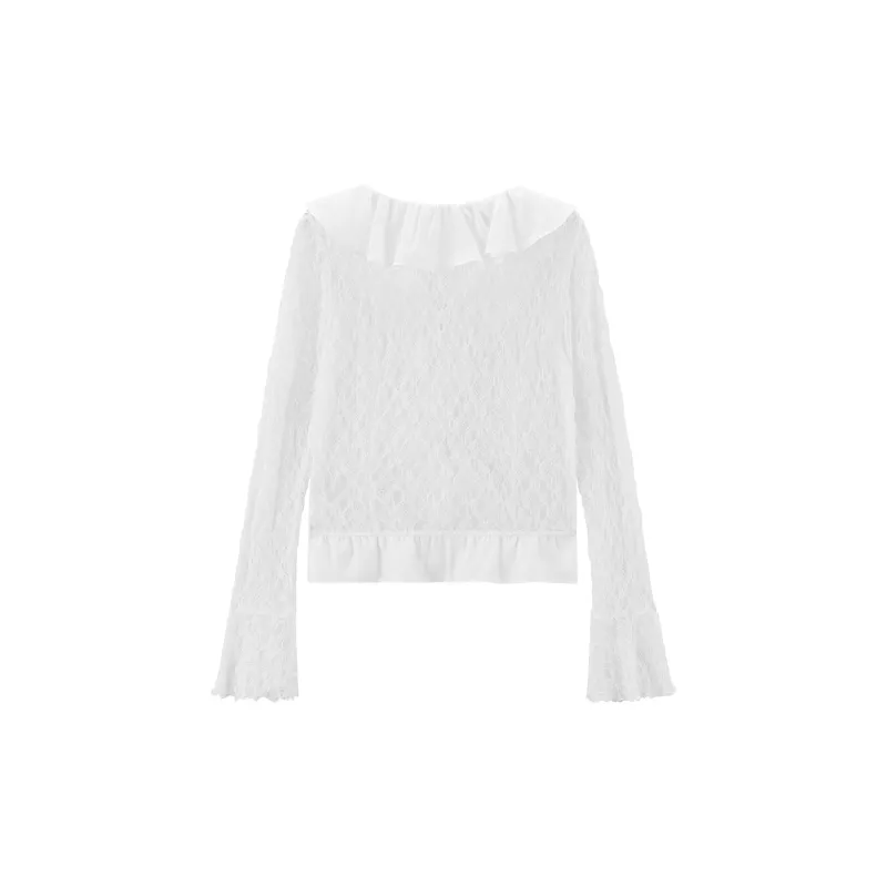 LEDIN Chiffon Shirt Women's Bright White-1