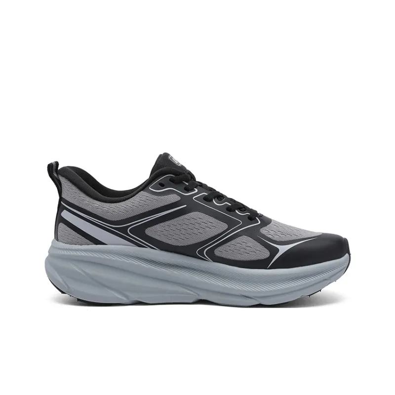LPMX Cushioning Wear Resistant Low Top Sprint Running Shoes Men's Black Gray-1