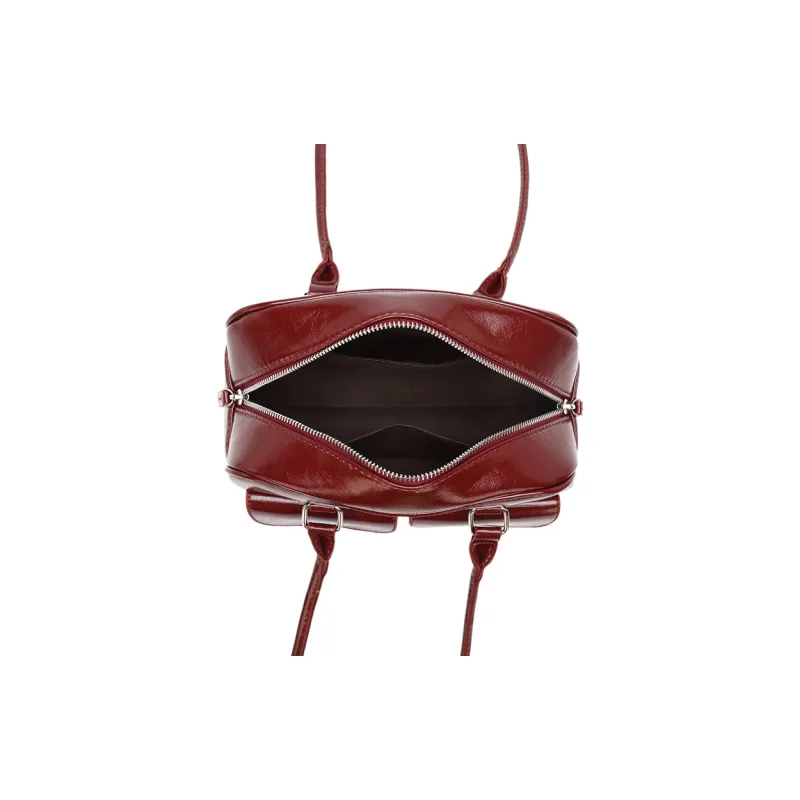 SEPTWOLVES PU Shoulder Bag Large Size Women's Black/White/Brown/Blue/Burgundy-18