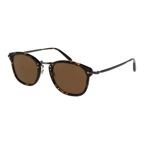 Oliver Peoples Acetate Oval Sunglasses Unisex Antique Gold