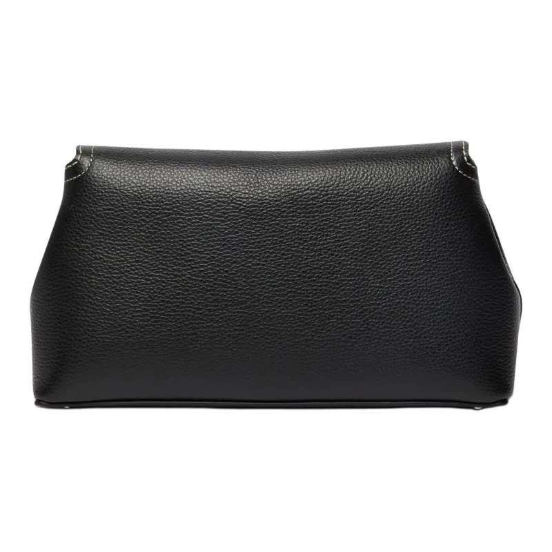 TOTEME Cow Leather One Shoulder Crossbody Clutch Women's Black-2