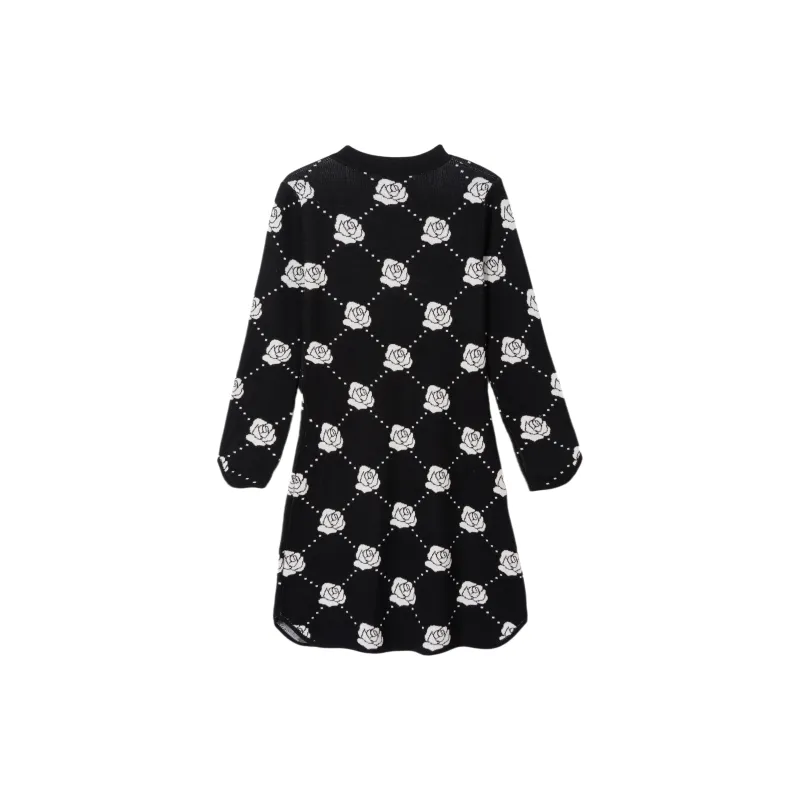 FAWENXIANGZI Long Sleeved Dress Women's-1