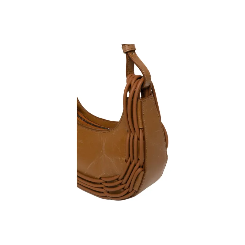 Hereu Calfskin Shoulder Bag Women's Brown-3