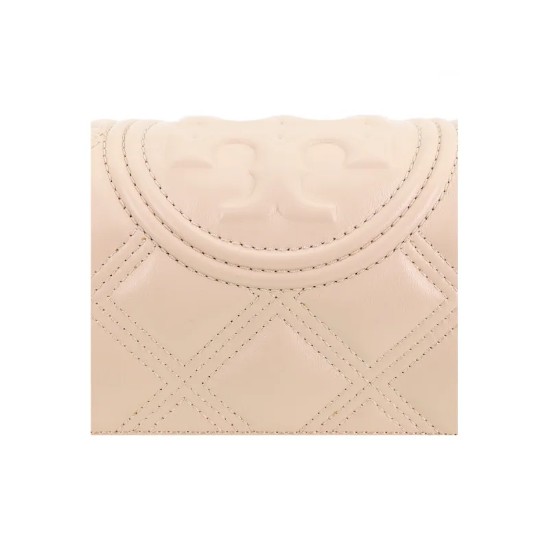 TORY BURCH Fleming Sheepskin Chain Crossbody Bag, Shoulder Bag Small Size Women's Cream White-5